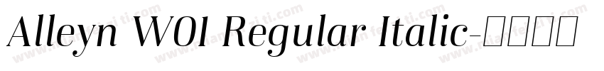 Alleyn W01 Regular Italic字体转换